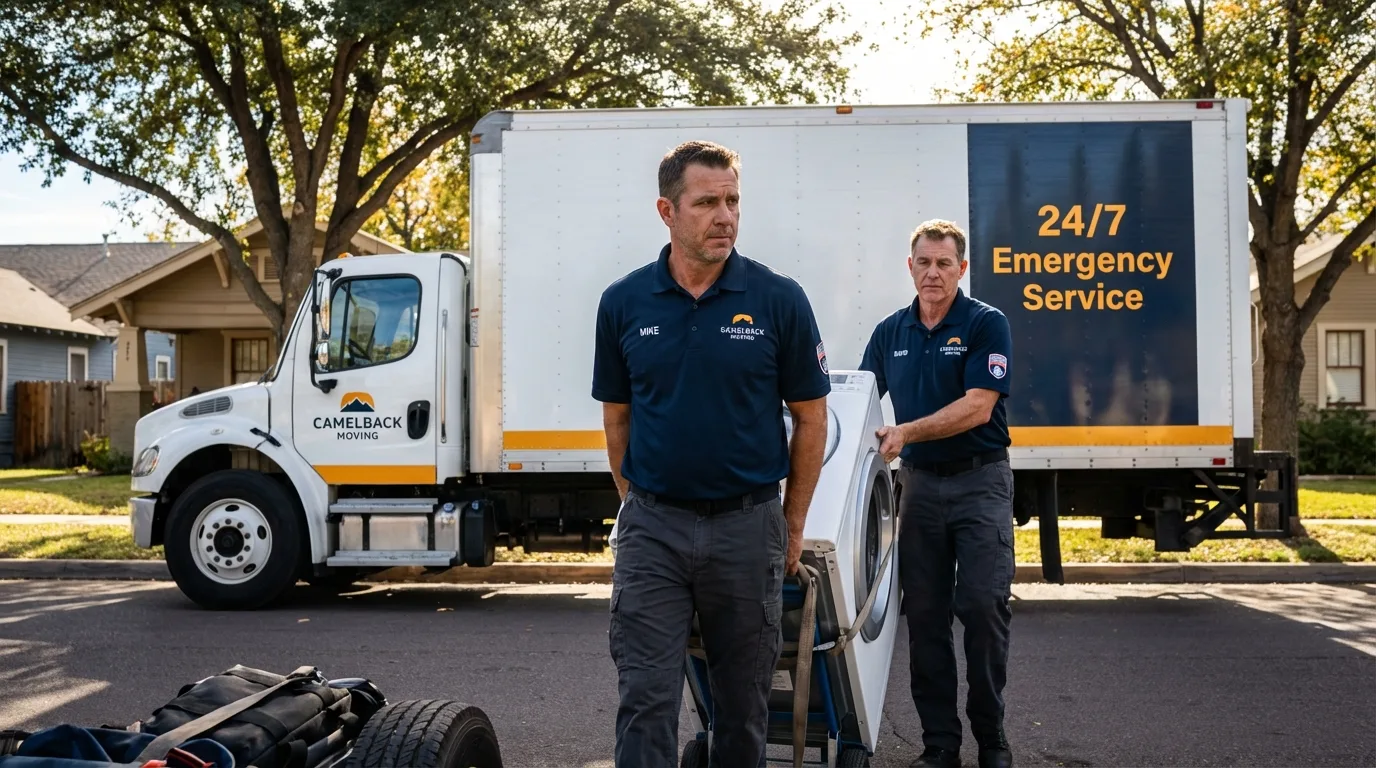 CamelBack Moving crew loading furniture in Lindsay, TX